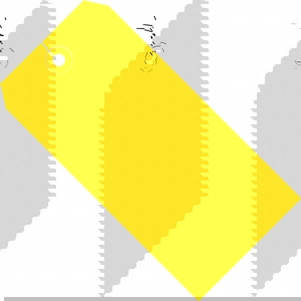 Blank Tag: 6-1/4'' High, Yellow, Synthetic Paper